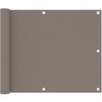 Balcony Screen Taupe 75x400 cm Oxford Fabric