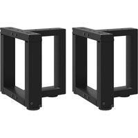 Coffee Table Legs T-Shaped2 pcs Black 30x25x(30-31) cm Steel