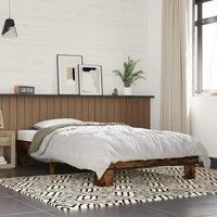 Bed Frame without Mattress Smoked Oak 90x200 cm