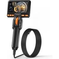 TwoWay Articulated Borescope 5 inch Inspection Camera 1080P 8MM HD Steerable Endoscope Camera IPS
