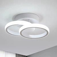Modern Acrylic Bedroom Lamp,LED Ceiling Lights Round White Ceiling for Bedroom Kitchen Living Room Hallway, White Light 6000K