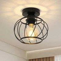 Modern Metal Iron Ceiling Light E27,Mini Ceiling Light Semi-Recessed Round, Ceiling Lamp for