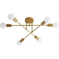 Industrial Ceiling Lamp,6 Lights E27 Sputnik Chandelier,Vintage Ceiling Lamps for Kitchen