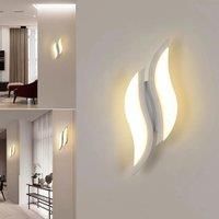 LED Interior Wall Light,Modern White Wall Lamp 20W,Warm Light 3000K Acrylic Aluminium Wall Lamp for