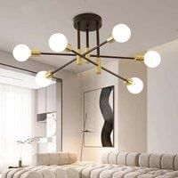 Vintage Ceiling Lamps Ceiling Light E27 Bulb of 6 Lights,Modern Industrial Chandelier for Living