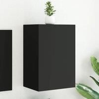 TV Wall Cabinet Black 40.5x30x60 cm Engineered Wood