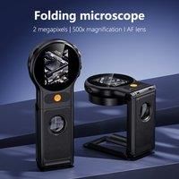 2.0 Inch 500x Digital Microscope 8Leds Handheld Autofocus Mini Coin Microscope 200w Pixel for