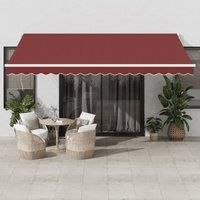 Automatic Retractable Awning Burgundy 450x300 cm