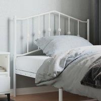 Metal Headboard White 100 cm