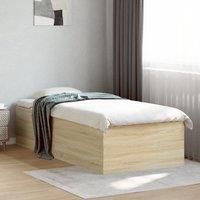 Bed Frame without Mattress Sonoma Oak 100x200 cm
