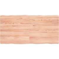 Table Top Light Brown 120x60x(2-4)cm Treated Solid Wood Live Edge