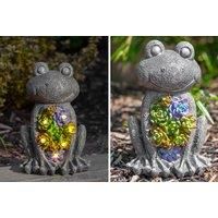 Solar Frog Garden Statue