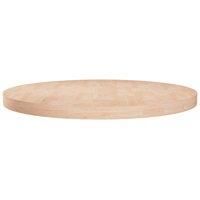 Round Table Top £80x4 cm Untreated Solid Wood Oak