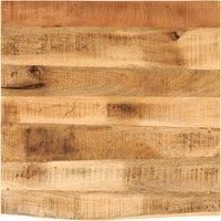 Table Top 80x80x2.5 cm Live Edge Solid Wood Rough Mango