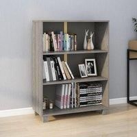 Book Cabinet HAMAR Light Grey 85x35x112 cm Solid Wood Pine