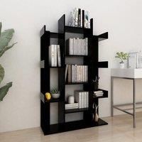 Book Cabinet Black 86x25.5x140 cm Engineered Wood