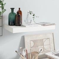 Floating Wall Shelf High Gloss White 40x23x3.8 cm MDF