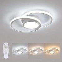 Dimmable LED Ceiling Light,Modern Ceiling Lamp with Remote Control 40W,Round Metal and Acrylic Ceiling LED Light£3000K-6500K£