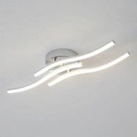 3 Built-in LED Boards LED Ceiling Light,18W Curved Elegant Modern Chrome Ceiling Lamp,Ceiling Lights