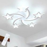 Dimmable LED Ceiling Light with Remote Control, 50W White Creative LED Ceiling Light with 5 Heads