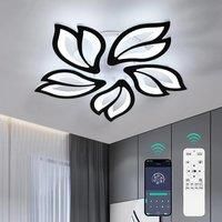 Dimmable LED Ceiling Lights,Creative 5-Head Petals LED Ceiling Lamp with Remote Control,45W Acrylic