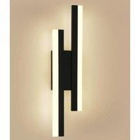 LED Long Wall Lights,16W Black Long Wall Sconces Fixtures Acrylic for Bedroom Bathroom Living Room
