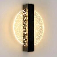 Indoor Wall Light 12W 1500LM,Creative Black Round Indoor Wall Lamp LED,Modern LED Wall Sconce for