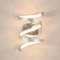 Spiral Wall Lights,19W Chrome Modern LED Wall Lamp,3000K Warm Light Indoor Wall Lighting for