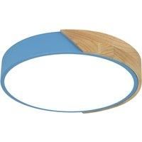 24W LED Ceiling Light Modern Round Wooden Indoor Ceiling Lighting,White Light 6500K Light for