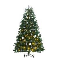 Artificial Hinged Christmas Tree 300 LEDs & Ball Set 240 cm