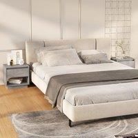 Bedside Cabinets 2 pcs Concrete Grey 45x34x44 cm Engineered Wood