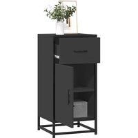 Sideboard Black 35.5x35x76 cm Engineered Wood and Metal