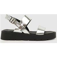 Schuh Tayla Chunky Buckle Sandal - Silver