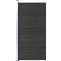 Fence Panel WPC 95x186 cm Black