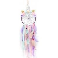 Puckator Acchiappasogni Unicorno-Lisa Parker 16 cm, Fabric/Feathers/Plastic, Black, One Size, Mixed, Diameter 16cm