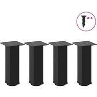 Coffee Table Legs 4 pcs Black 30-32 cm Steel
