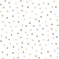 Noordwand Wallpaper Mondo baby Confetti Dots Pink, White and Brown