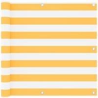 Balcony Screen White and Yellow 90x400 cm Oxford Fabric