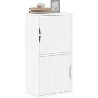 Side Cabinet ODDA White 40x24x79 cm Solid Wood Pine