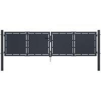 Garden Gate Steel 300x100 cm Anthracite