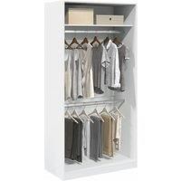 Wardrobe White 100x50x200 cm Engineered Wood