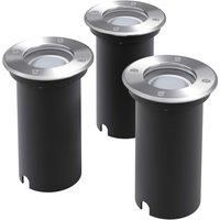 Outdoor LED Ground Lights 3 pcs Round