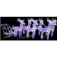 Reindeers & Sleigh Christmas Decoration 320 LEDs Acrylic