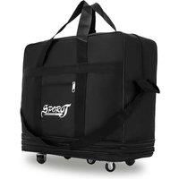 Expandable Luggage Bag With Wheels - Black