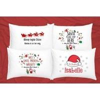 Festive Bedding Personalised Christmas Pillowcase