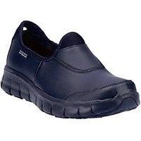 Womens Skechers Relaxed Fit Sure Track Leather Slip On Work Shoes