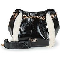 GUESS Women/'s Davika Convertible Crossbody Flap, Black, One Size