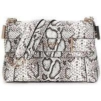 GUESS Women/'s Anadela Covertible Crossbody Flap Bag, Natural, One Size