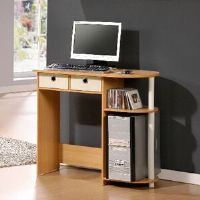 17 Stories Julia Peninsula Home Laptop Notebook Computer Desk/Table Steam Beech 72.4cm H X 80cm W X 39.6cm D