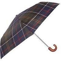 Barbour Tartan Telescopic Umbrella, Navy